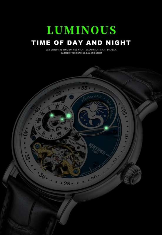 SA Fashion Master Pieces: Genuine Leather Handwinding Automatic Mechanical Movement Watch
