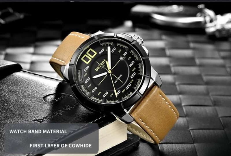SA Fashion Master Pieces: Genuine Leather Handwinding Automatic Mechanical Movement Watch
