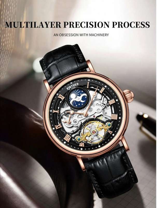 SA Fashion Master Pieces: Genuine Leather Handwinding Automatic Mechanical Movement Watch