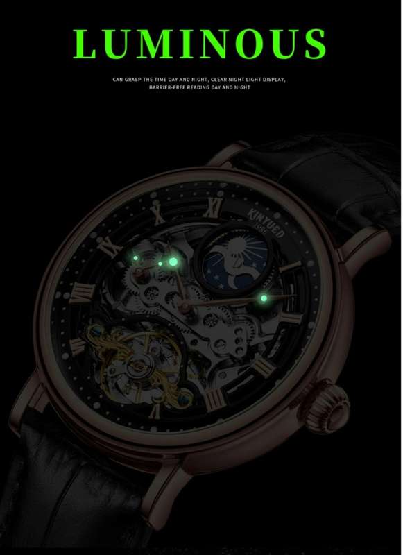 SA Fashion Master Pieces: Genuine Leather Handwinding Automatic Mechanical Movement Watch