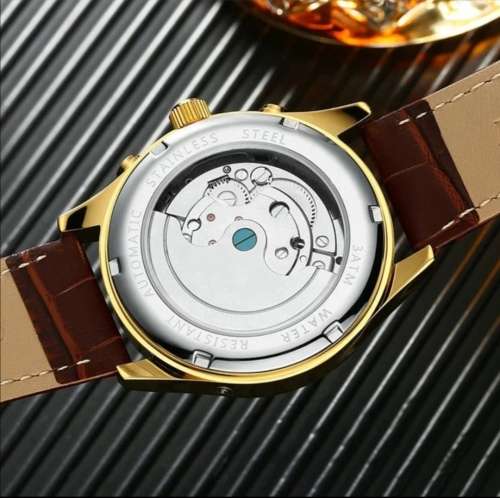 SA Fashion Master Pieces: Genuine leather Handwinding Automatic Mechanical Movement Watch