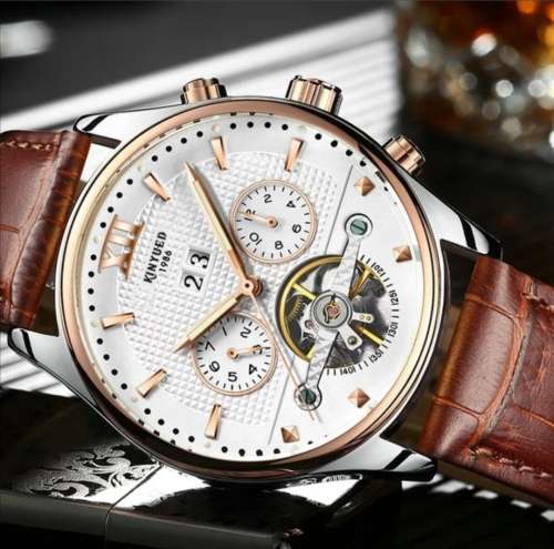 SA Fashion Master Pieces: Genuine leather Handwinding Automatic Mechanical Movement Watch