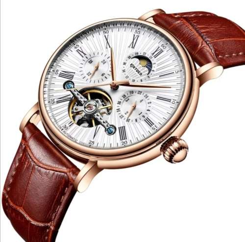 SA Fashion Master Pieces: Genuine leather Handwinding Automatic Mechanical Movement Watch