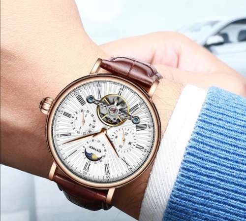 SA Fashion Master Pieces: Genuine leather Handwinding Automatic Mechanical Movement Watch