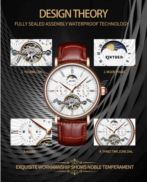 SA Fashion Master Pieces: Genuine leather Handwinding Automatic Mechanical Movement Watch