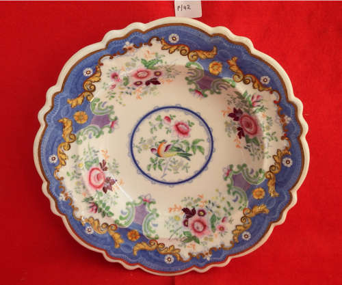 Antique Gilded Porcelain Soup Bowl Circa 1850-1870 Ref. No. P42