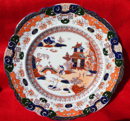 Antique 'Pekin' Japan patterned dinner plate, possibly Ashworth Circa 1862-1880 Ref. P/52