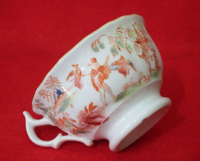 Antique Georgian porcelain Chinoiserie teacup and saucer Circa 1820-1840 Ref.C/37