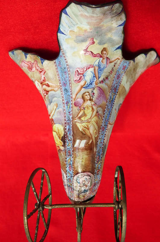 A Viennese Gilt-Silver and Enamel Cornucopia Mark of Rudolf Linke, Vienna, Circa 1880-1890 Ref. OR11