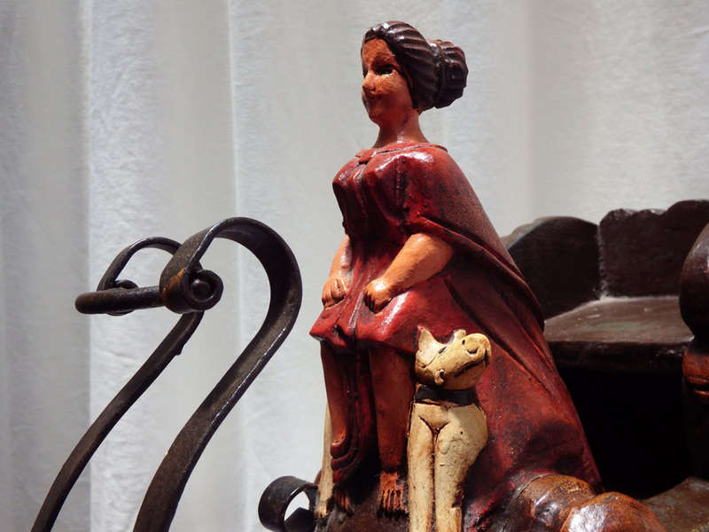 Child`s wooden and metal toy doll sledge, Circa 1850-1880 Ref. W-20