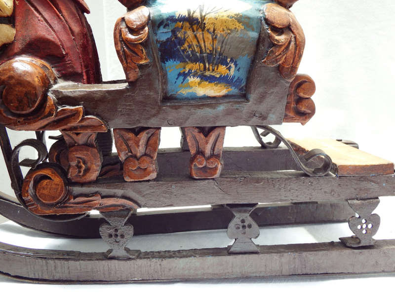 Child`s wooden and metal toy doll sledge, Circa 1850-1880 Ref. W-20