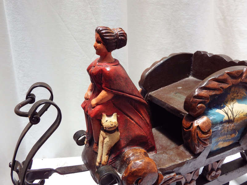 Child`s wooden and metal toy doll sledge, Circa 1850-1880 Ref. W-20