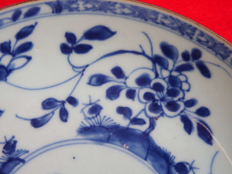 Blue and white Chinese ¿Batavia¿ (Capuchin) Porcelain Bowl. Circa 1750. Ref. P-61