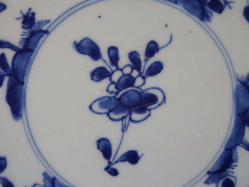 Blue and white Chinese ¿Batavia¿ (Capuchin) Porcelain Bowl. Circa 1750. Ref. P-61