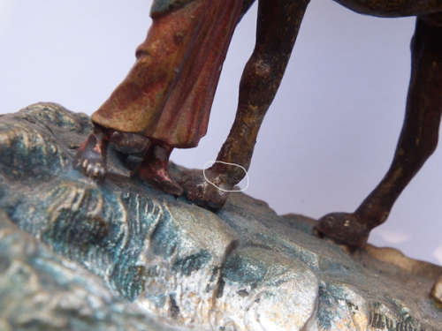 Magnificent antique camel inkwell Austrian cold painted spelter c.1900 Ref. MA8