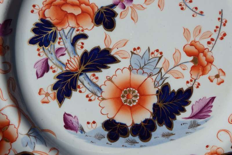 Antique Stone China Davenport Dinner Plate 1805-1820. Ref. P-65