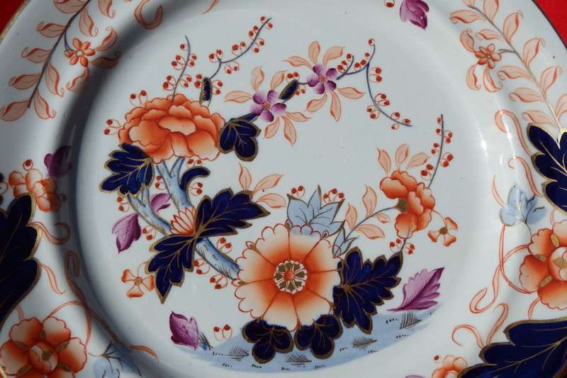 Antique Stone China Davenport Dinner Plate 1805-1820. Ref. P-65