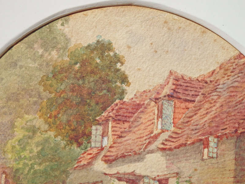 Original water colour `Woman outside a Country Homestead` R.W.Fielder Ref. AR15