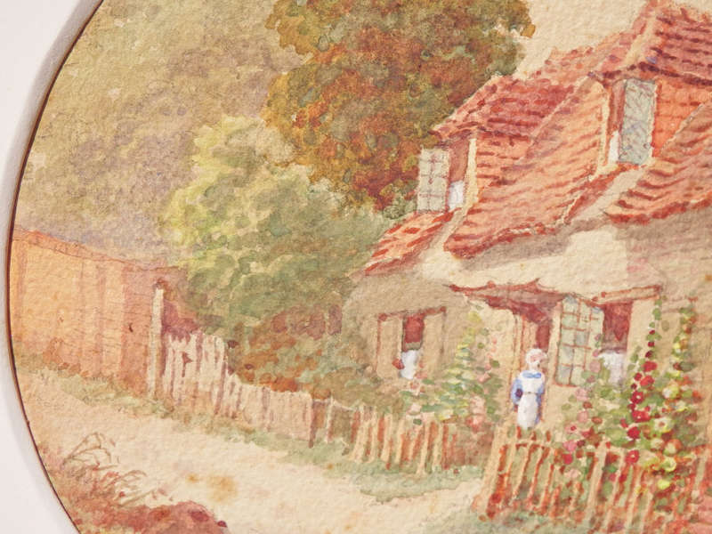 Original water colour `Woman outside a Country Homestead` R.W.Fielder Ref. AR15