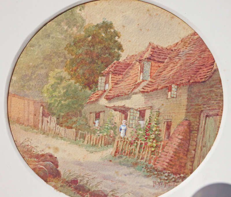 Original water colour `Woman outside a Country Homestead` R.W.Fielder Ref. AR15