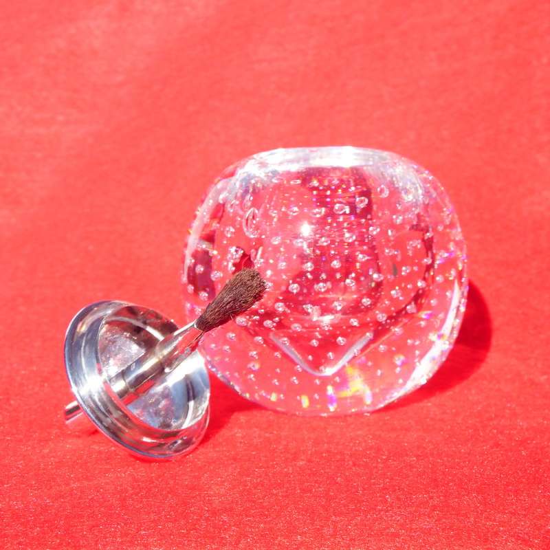 Antique silver and glass Edwardian `Glue Bottle` dated around 1900. Ref. JW-13