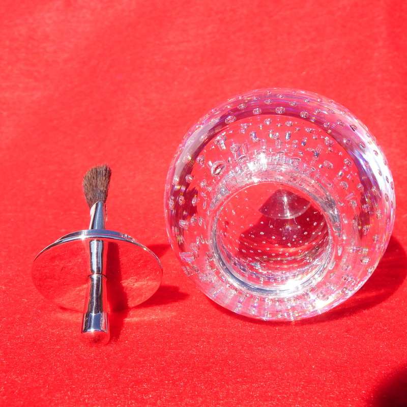 Antique silver and glass Edwardian `Glue Bottle` dated around 1900. Ref. JW-13