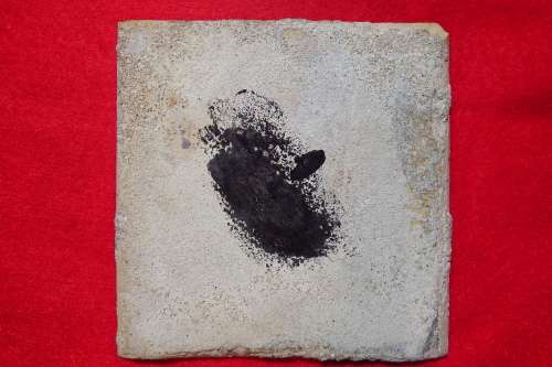 A rare `Bristol` manganese coloured `Delft` wall tile Circa 1750 Ref.#CL-10