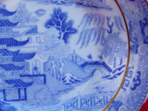 Antique Georgian  porcelain Chinoiserie teacup and saucer Circa 1810-1820 Ref. C-92