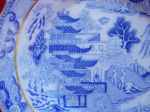 Antique Georgian  porcelain Chinoiserie teacup and saucer Circa 1810-1820 Ref. C-92