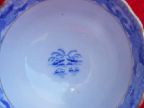 Antique Georgian  porcelain Chinoiserie teacup and saucer Circa 1810-1820 Ref. C-92