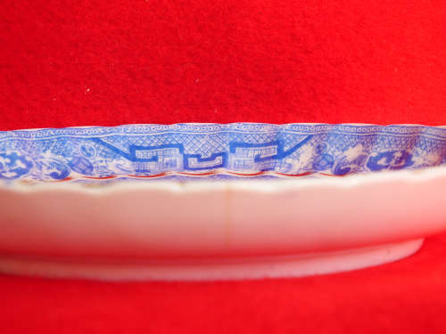 Victorian Cup and Saucer Willow pattern circa 1888. Ref. C/91