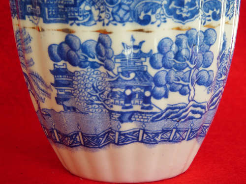 Victorian Cup and Saucer Willow pattern circa 1888. Ref. C/91
