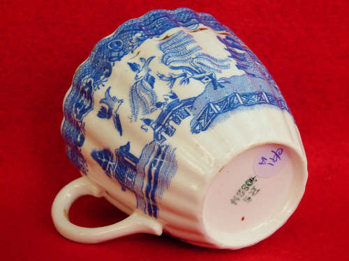 Victorian Cup and Saucer Willow pattern circa 1888. Ref. C/91