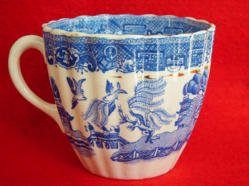 Victorian Cup and Saucer Willow pattern circa 1888. Ref. C/91