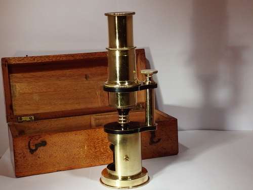 Description: Early Field/Student microscope, possibly French circa 1880-1900. Ref. MA24