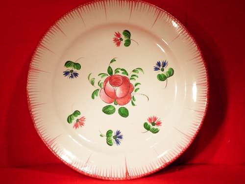 Late 18th Century French faience Hand-painted Plate. Ref. P-76
