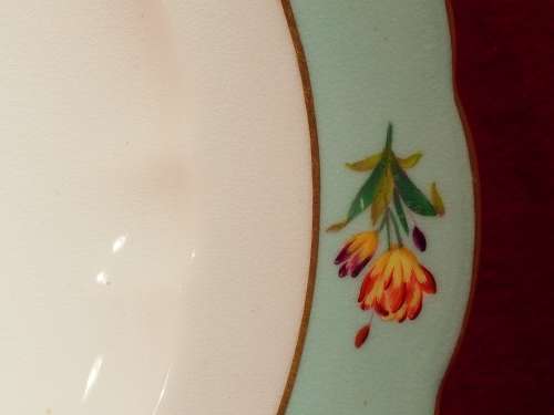 19th Century transfer and hand embellished porcelain plate. Ref. P-77