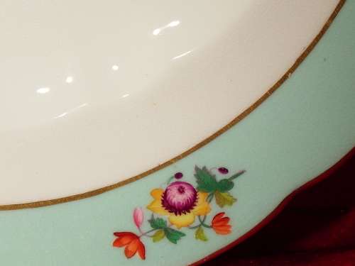 19th Century transfer and hand embellished porcelain plate. Ref. P-77