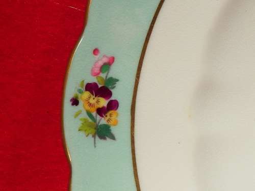 19th Century transfer and hand embellished porcelain plate. Ref. P-77