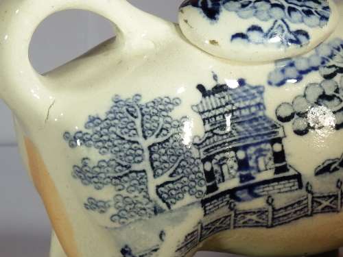 Antique Staffordshire  Ceramic Cow Creamer Ref. J-28