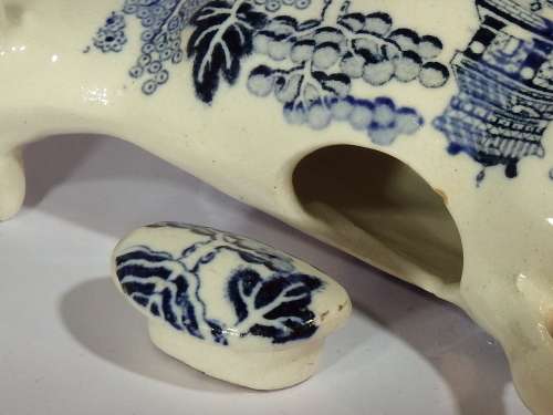 Antique Staffordshire  Ceramic Cow Creamer Ref. J-28