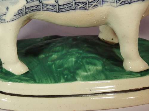 Antique Staffordshire  Ceramic Cow Creamer Ref. J-28