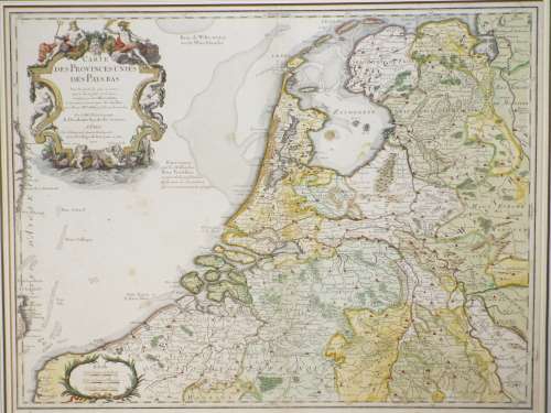 French map of The United Provinces Of The Netherlands dated 1702 First edition Ref. MP 11