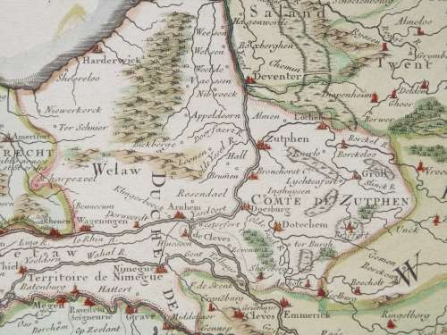 French map of The United Provinces Of The Netherlands dated 1702 First edition Ref. MP 11
