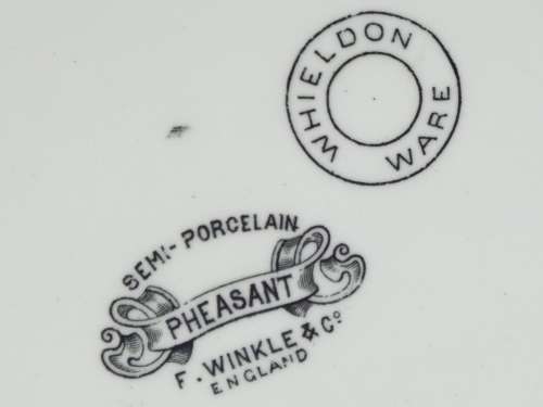Semi-Porcelain 1908  1911 Pheasant dinner plate Ref: P-82