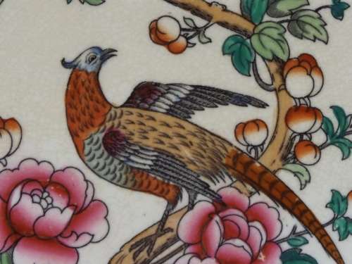 Semi-Porcelain 1908  1911 Pheasant dinner plate Ref: P-83