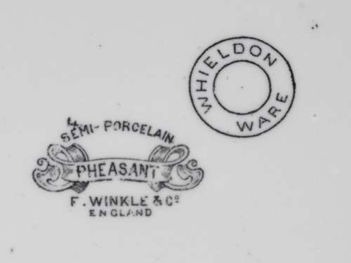 Semi-Porcelain 1908  1911 Pheasant dinner plate Ref: P-87