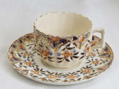 Antique  gilded porcelain trio 1889-1891 Ref. C-99