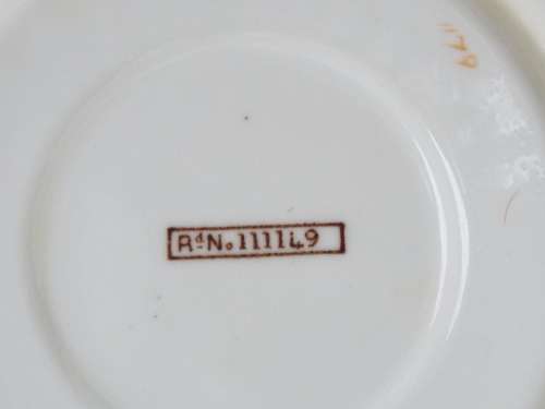 Antique  gilded porcelain trio 1889-1891 Ref. C-99