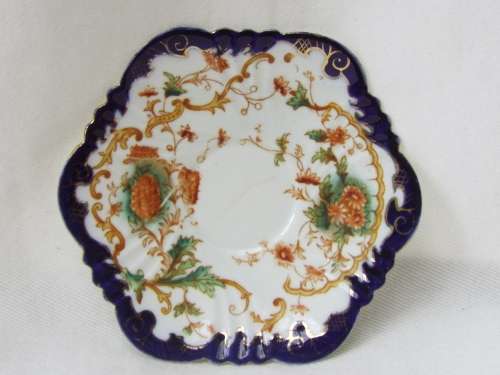 Antique gilded porcelain transfer ware and hand embellished Cup and Saucer Ref. C-104